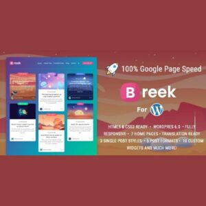 Breek - Minimal Lightweight Masonry AMP Theme for WordPress
